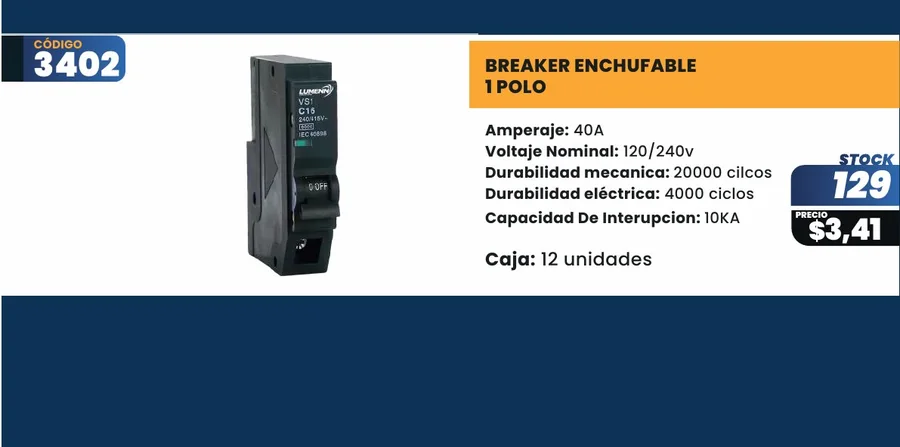 BREAKER Enchufable - 3402