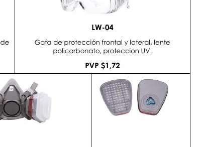 De Gafa de Protección Frontal y Lateral, Lente - LW-04