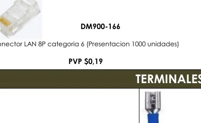 Conector LAN 8P Categoria 6 (presentacion 1000 Unidades) - DM900-166