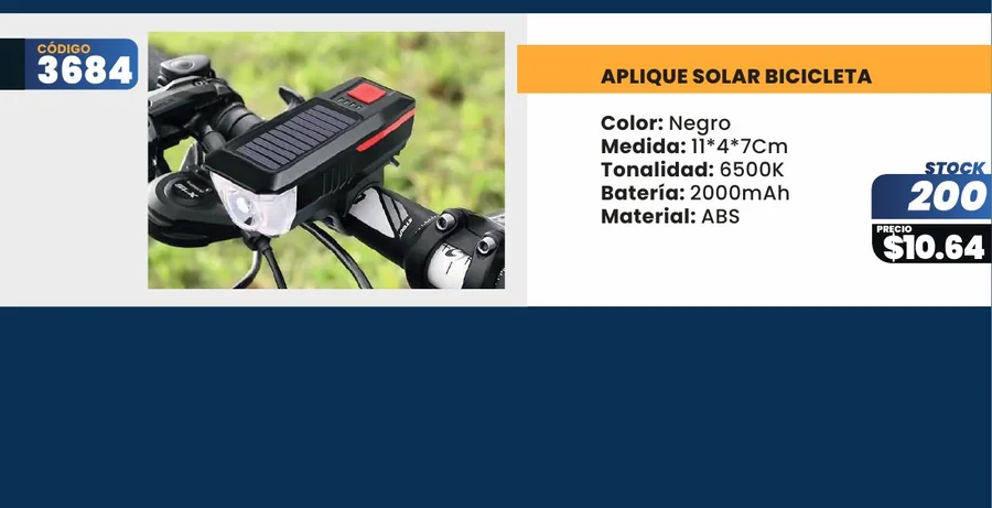 APLIQUE SOLAR Bicicleta - 3684