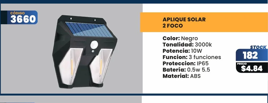 APLIQUE SOLAR - 3660