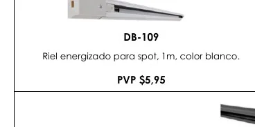 Riel Energizado para Spot, 1M, Color Blanco. - DB-109