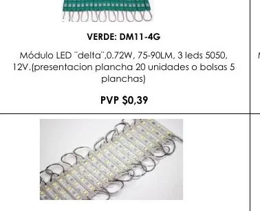 Módulo LED ¨DELTA¨,0.72W, 75-90LM, 3 Leds 5050, Módulo - DM11-4G