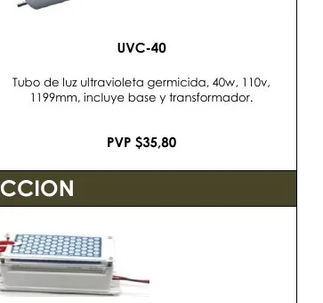 Tubo de Luz Ultravioleta Germicida, 40W, 110V, - UVC-40