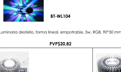 Luminaria Destello, Forma Lineal, Empotrable, 3W, RGB, 90*30 Mm - BT-WL104