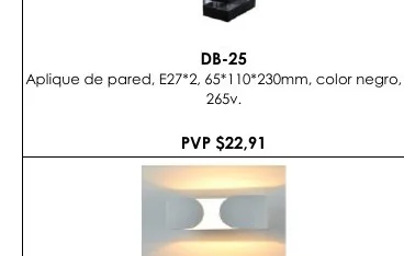 Aplique de Pared, E27*2, 65*110*230MM, Color Negro, - DB-25