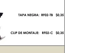 TAPA NEGRA: $0,35 - RF02-TB
