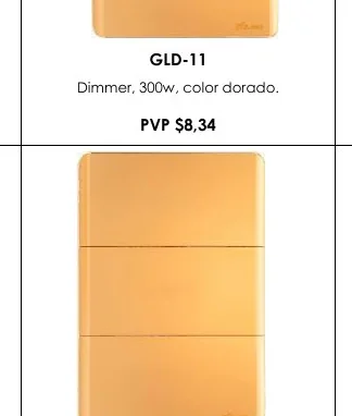Dimmer, 300W, Color Dorado. - GLD-11