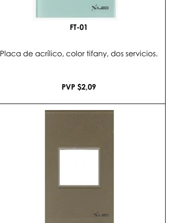 Placa de Acrílico, Color Tifany, Dos Servicios. - FT-01