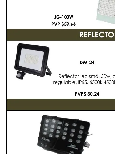 Reflector Led Smd, 50W, con - JG-100W