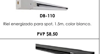 Riel Energizado para Spot, 1.5M, Color Blanco. - DB-110
