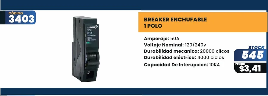 BREAKER Enchufable - 3403