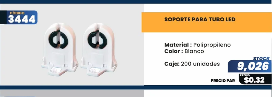 SOPORTE PARA TUBO LED - 3444