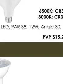 LED, PAR 38, 12W, Angle 30, 110V, - CR3318