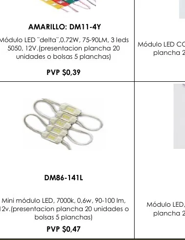 Módulo LED ¨DELTA¨,0.72W, 75-90LM, 3 Leds - DM11-4Y