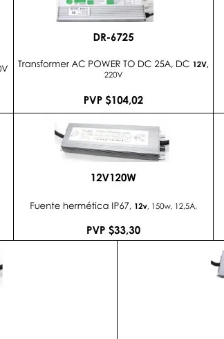 Fuente Hermética IP67, 12V , 150W, 12,5A, - DR-6725