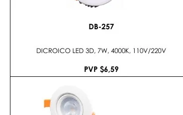 DICROICO LED 3D, 7W, 4000K, 110V/220V - DB-257
