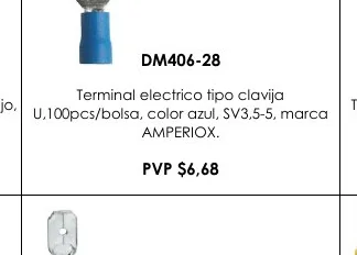 Terminal Electrico Tipo Clavija - DM406-28