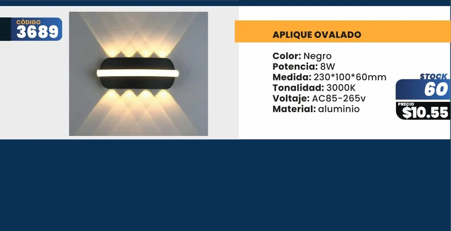 APLIQUE OVALADO - 3689