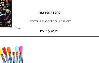 Pizarra LED Acrílica 30*40CM - DM19051909