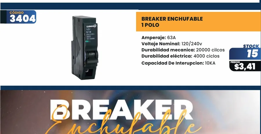 BREAKER Enchufable - 3404