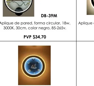 Aplique de Pared, Forma Circular, 18W, Aplique de - DB-39M