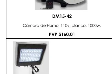 Cámara de Humo, 110V, Blanco, 1000W. - DM15-42