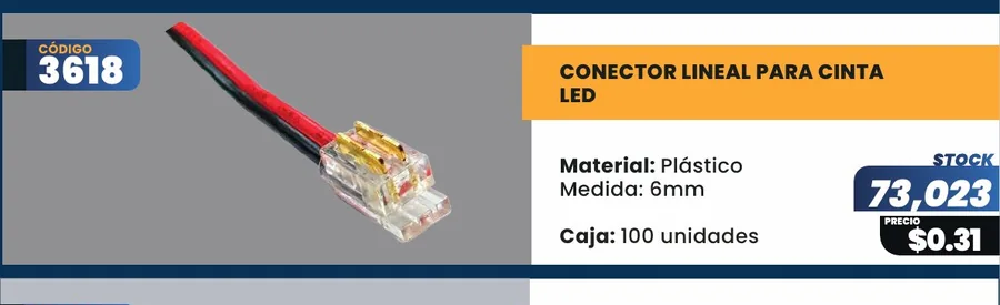 CONECTOR LINEAL PARA CINTA - 3618
