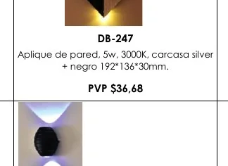 Aplique de Pared, 5W, 3000K, Carcasa Silver - DB-247
