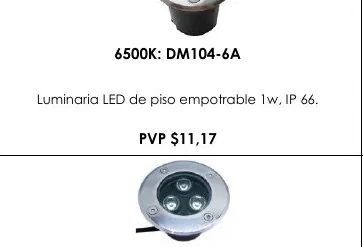 Luminaria LED de Piso Empotrable 1W, IP 66. - DM104-6A