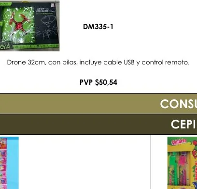 Drone 32CM, con Pilas, Incluye Cable USB y Control Remoto. - DM335-1