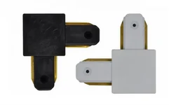 Conector "l" Riel Electrizable, 90°, Aluminio, Negro, Dx