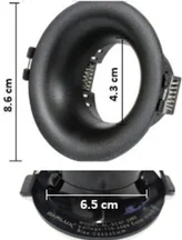 Spot Empotrado Plastico Reforzado, Redondo, D 8,6CM, Negro, Dx