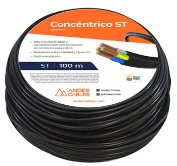 Andes Cable Concéntrico 2 X 12 Awg, 100 M, Pm