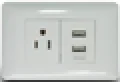 Tomacorriente - 2 USB, 5V, 2,1A, Blanco, Dx Blanco