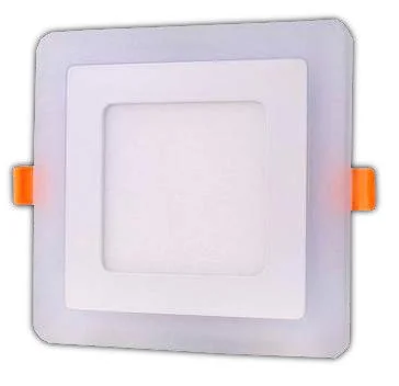 Panel LED Bicolor Empotrable Cuadrado, 6+3W, Contorno Luz Cálida, Yl