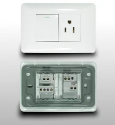 Toma + Interruptor (mixto), Blanco, Dx