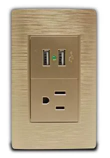 Interruptor Simple 16A, Linea Fussion Dorado, Gl