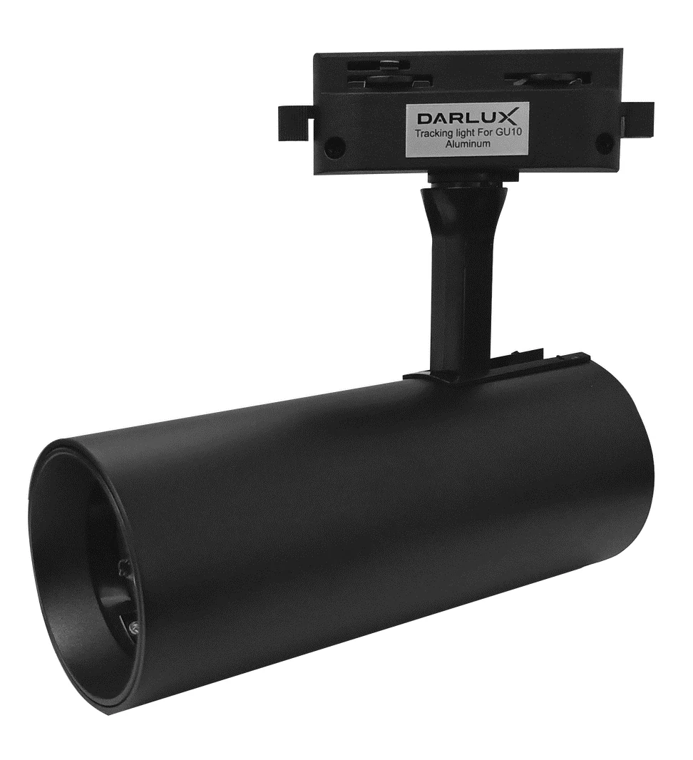 Spot Riel Movil, Negro, 1XGU10, IP20, Aluminio, Dx