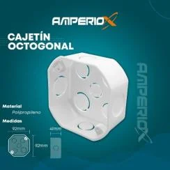 Cajetín Octogonal Pp 92X92X41 Mm, Mf