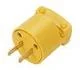 Enchufe Vinil, 2P, Polarizado, Cobre, Amarillo, Mf