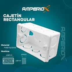 Cajetín Rectangular Pp Amperio X 108X68X49 Mm, Mf