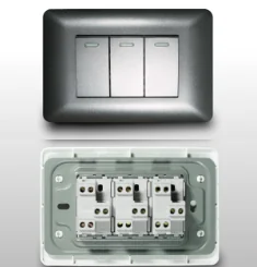 Conmutador Triple, Gris, Dx