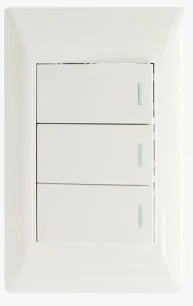 Interruptor Triple Conmutable 16A Focus, Blanco, Mf