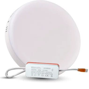 Panel Sobrepuesto Redondo 48W, Sin Borde, Alta Potencia, 6500K, Lumenn, Ba