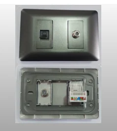 Toma Tv Coaxial + Datos Lan, Gris, Dx