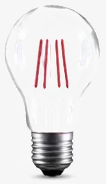 Foco Filamento Rojo 4W, E27, Ba