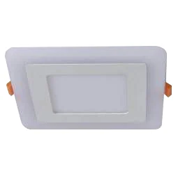 Panel LED Bicolor Empotrable Cuadrada, 12+4W, Contorno Luz Azul, Il
