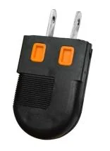 Enchufe Plástico Plano L-n, 2 Posiciones Color Negro, Mf