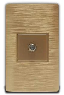 Interruptor Doble 16A, Linea Fussion Dorado, Gl